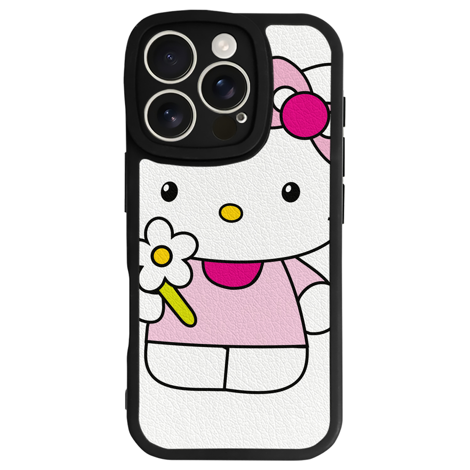 （画像用） Hello Kitty ハローキティ 【iPhone 16シリーズ対応】シリコンスマホケース（レザー調） 材質：シリコン